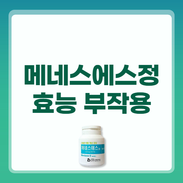 메네스에스정 성분 효능 부작용 주의사항