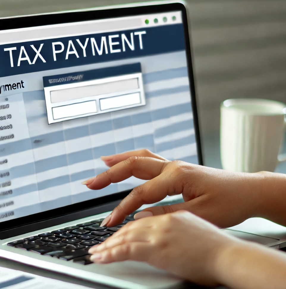 세금신고를 위해 작업중인 모습