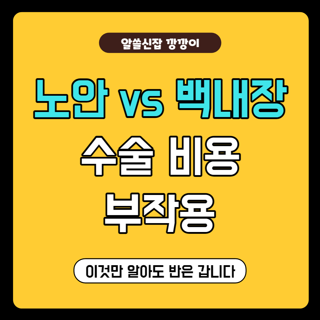 노안 백내장 수술 비용, 부작용