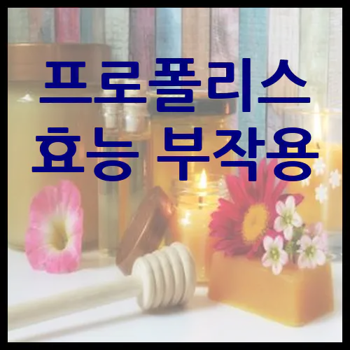 프로폴리스 효능 부작용