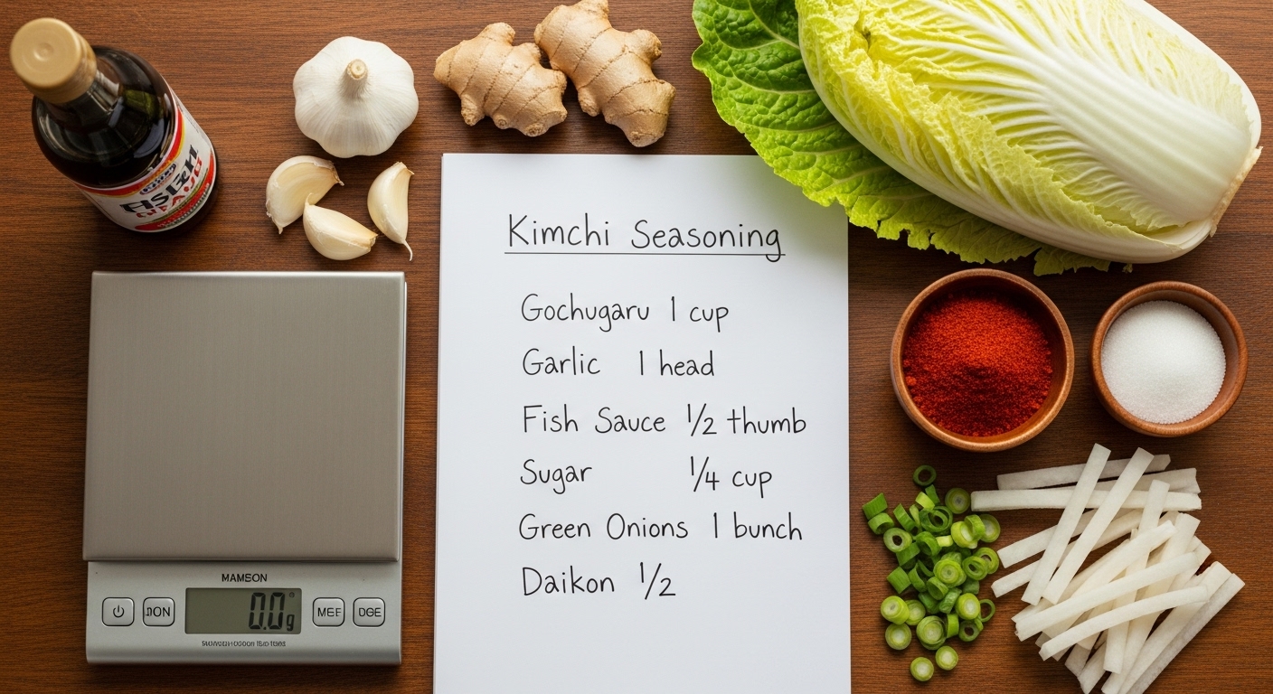 절임배추 40kg 양념 비율