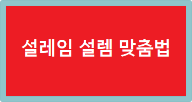 설레임 설렘 맞춤법