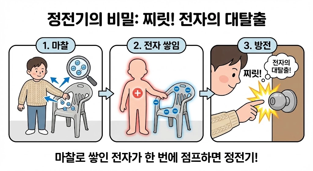 ⚡️ 4편 으악, 찌릿해! 겨울철 불청객 '정전기'는 왜 생길까