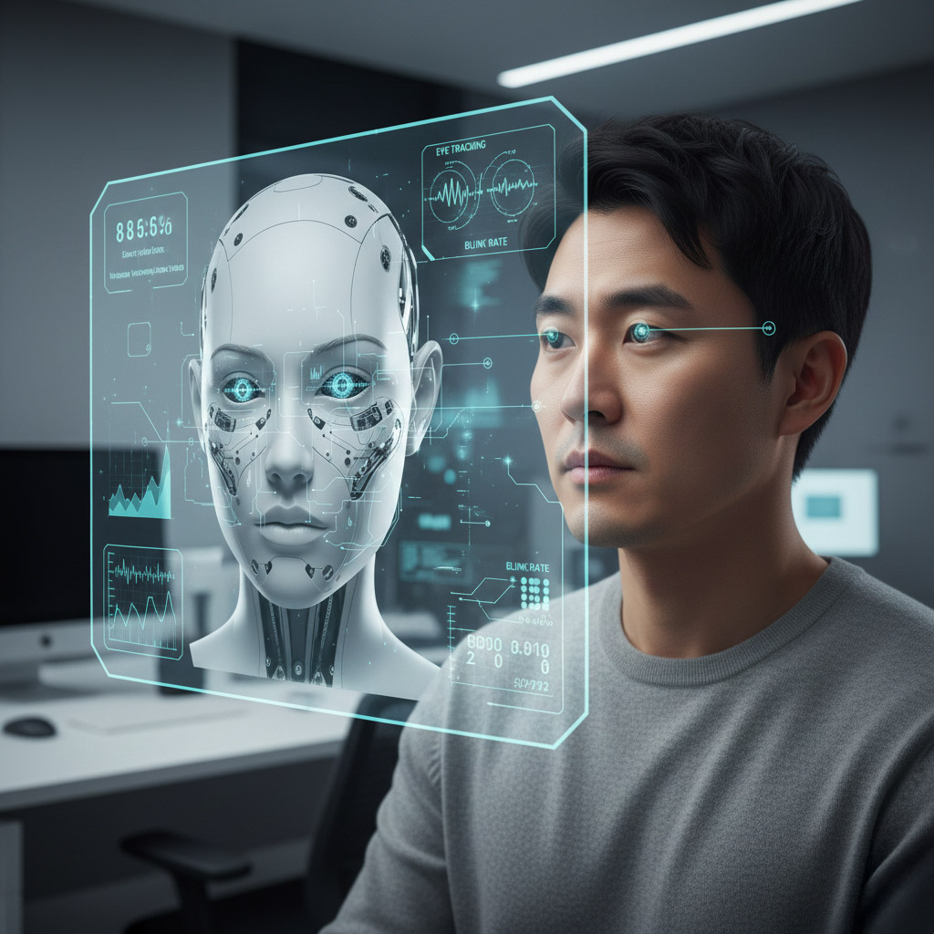 휴머노이드 얼굴의 장시간 응시 피로 문제
