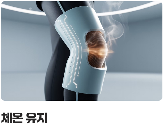 무릎을 따뜻하게, 부드러운 움직임을 위하여