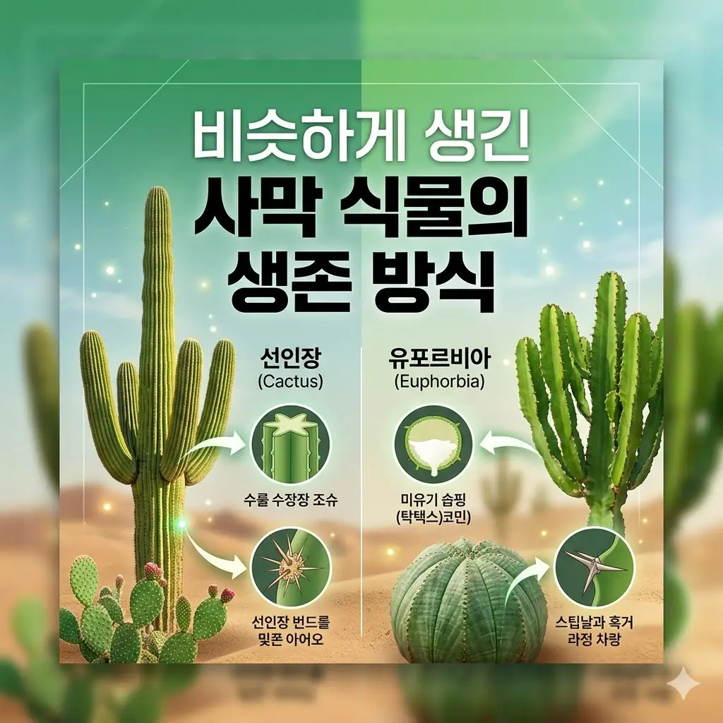 비슷하게 생긴 사막 식물도 생존 방식은 다릅니다