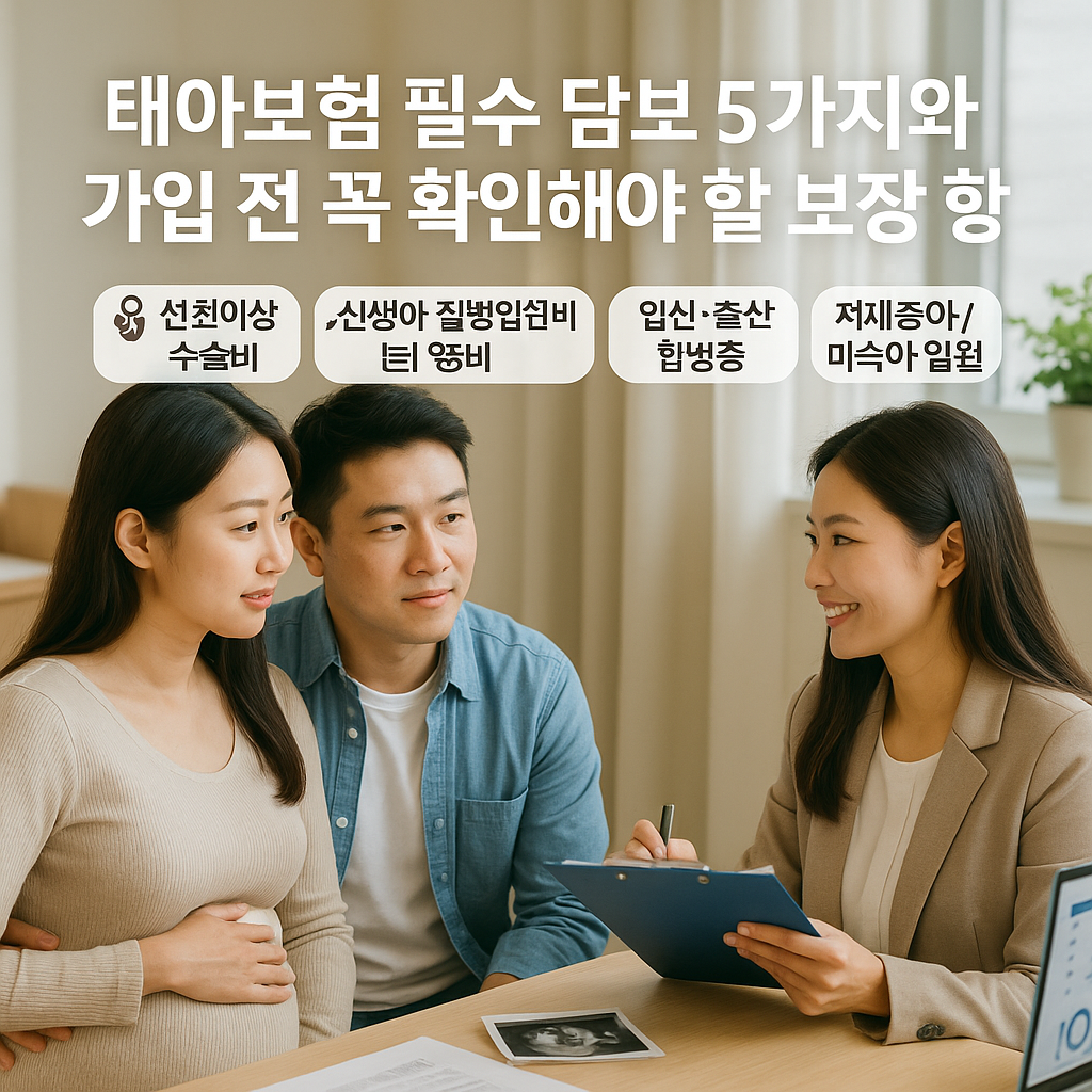 태아보험 필수 담보 5가지와 가입 전 꼭 확인해야 할 보장 항목