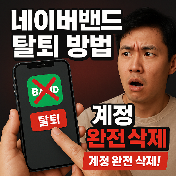 네이버밴드 탈퇴 썸네일 이미지입니다.