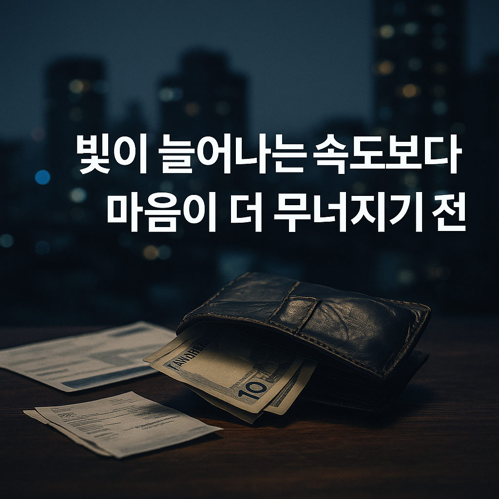 빚이 늘어나는 속도보다 마음이 더 무너지기 전에, 개인 회생 파산으로 숨통 트기