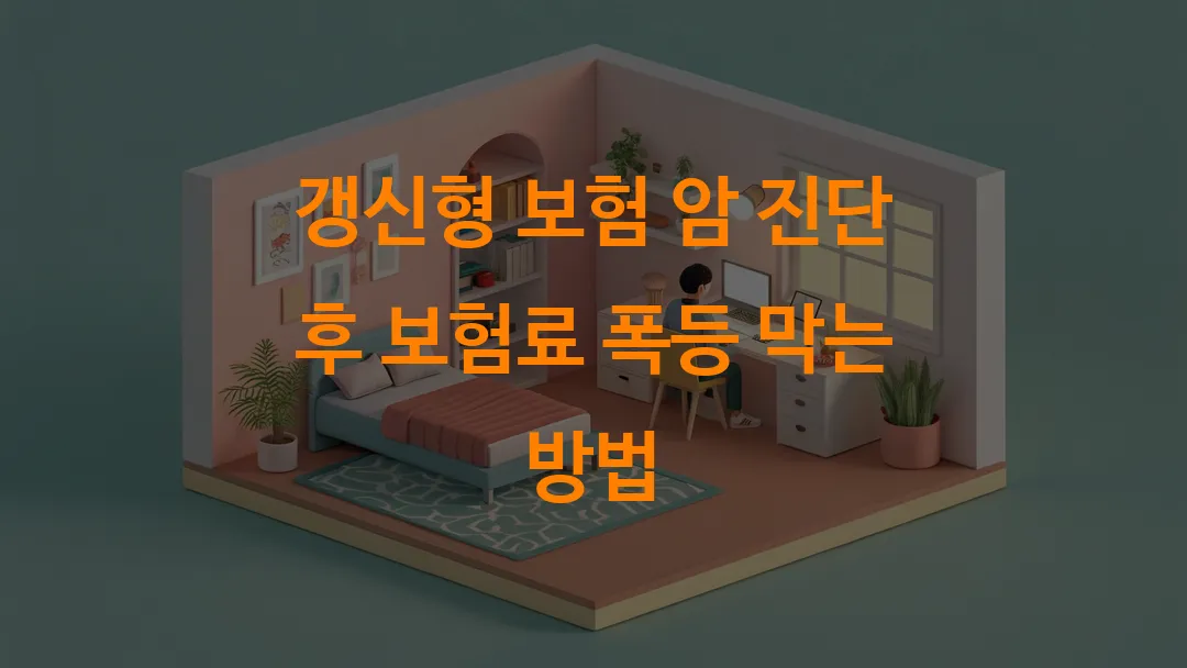 갱신형 보험 암 진단 후 보험료 폭등 막는 방법