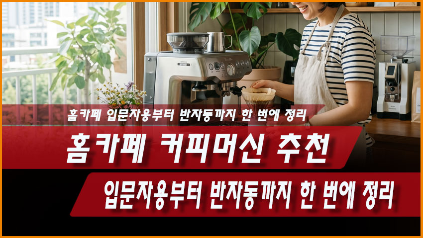 홈카페 커피머신 추천 2026, 입문자용부터 반자동까지 한 번에 정리