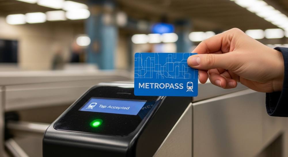 교통카드 사용하는 사진