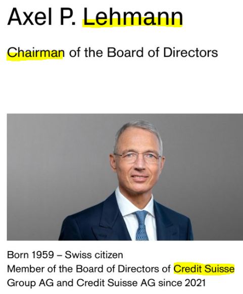 크레딧스위스 회장 '리먼'