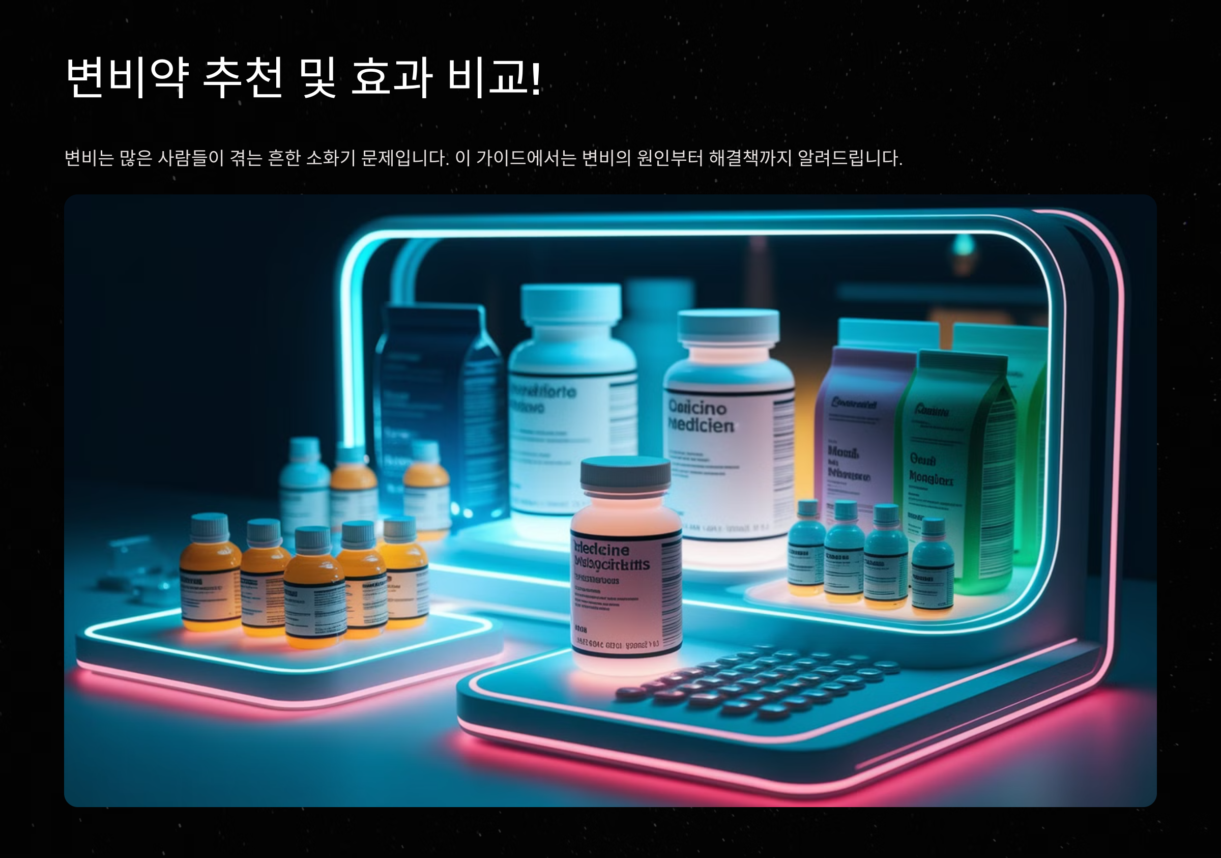 변비약 추천 및 효과