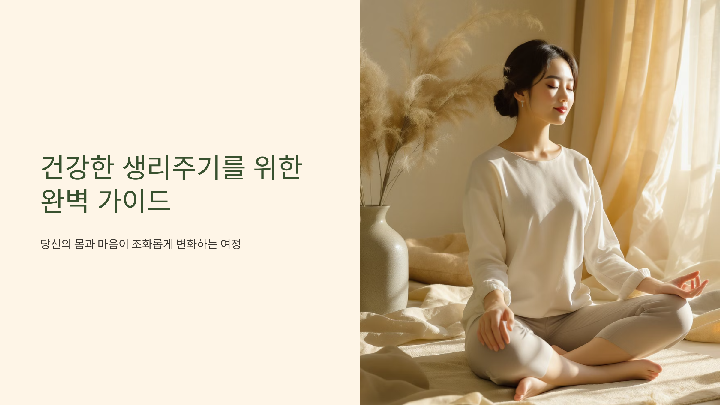 생리주기 규칙적으로 만드는 건강한 습관