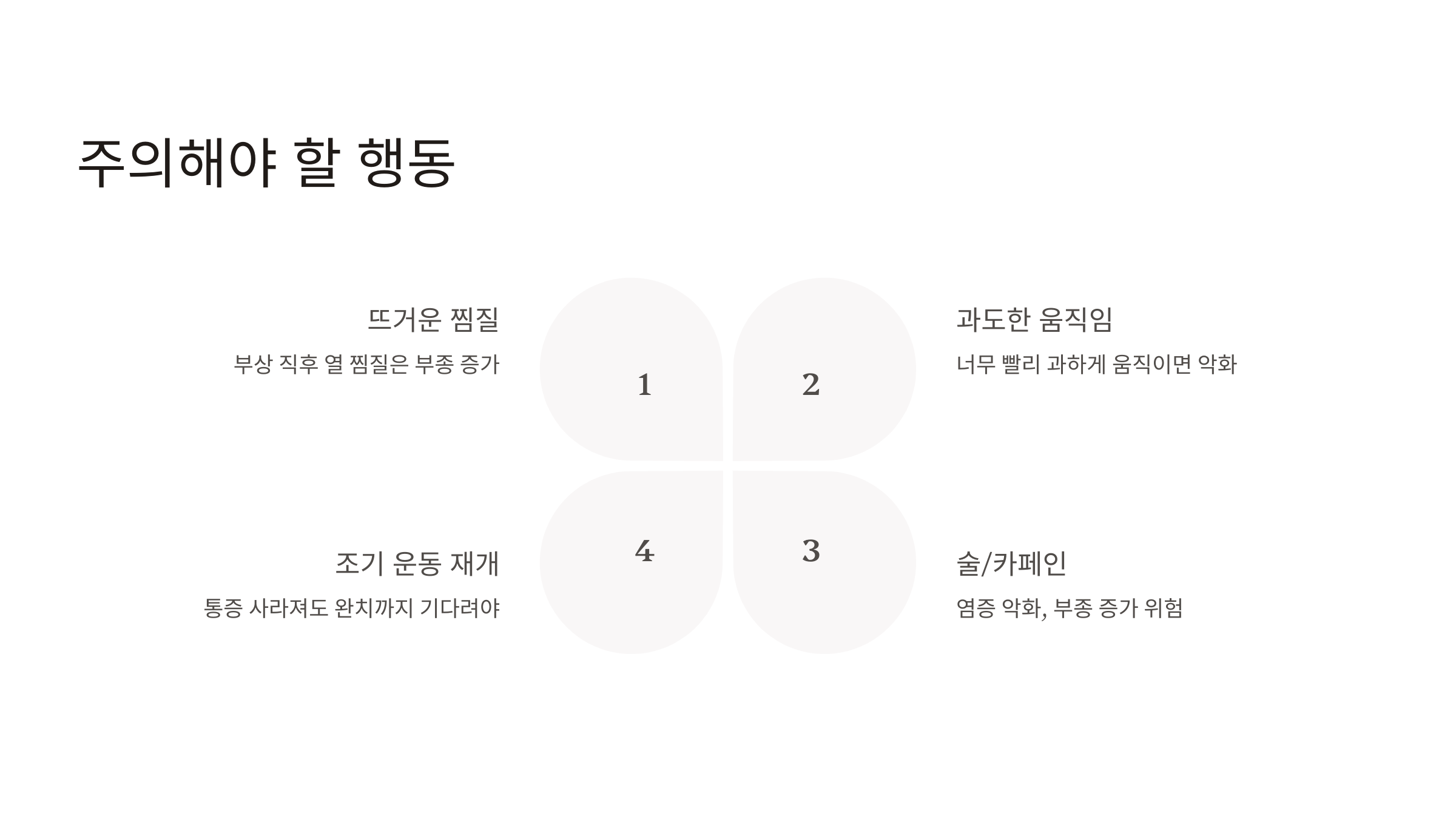 발목 접질렀을때