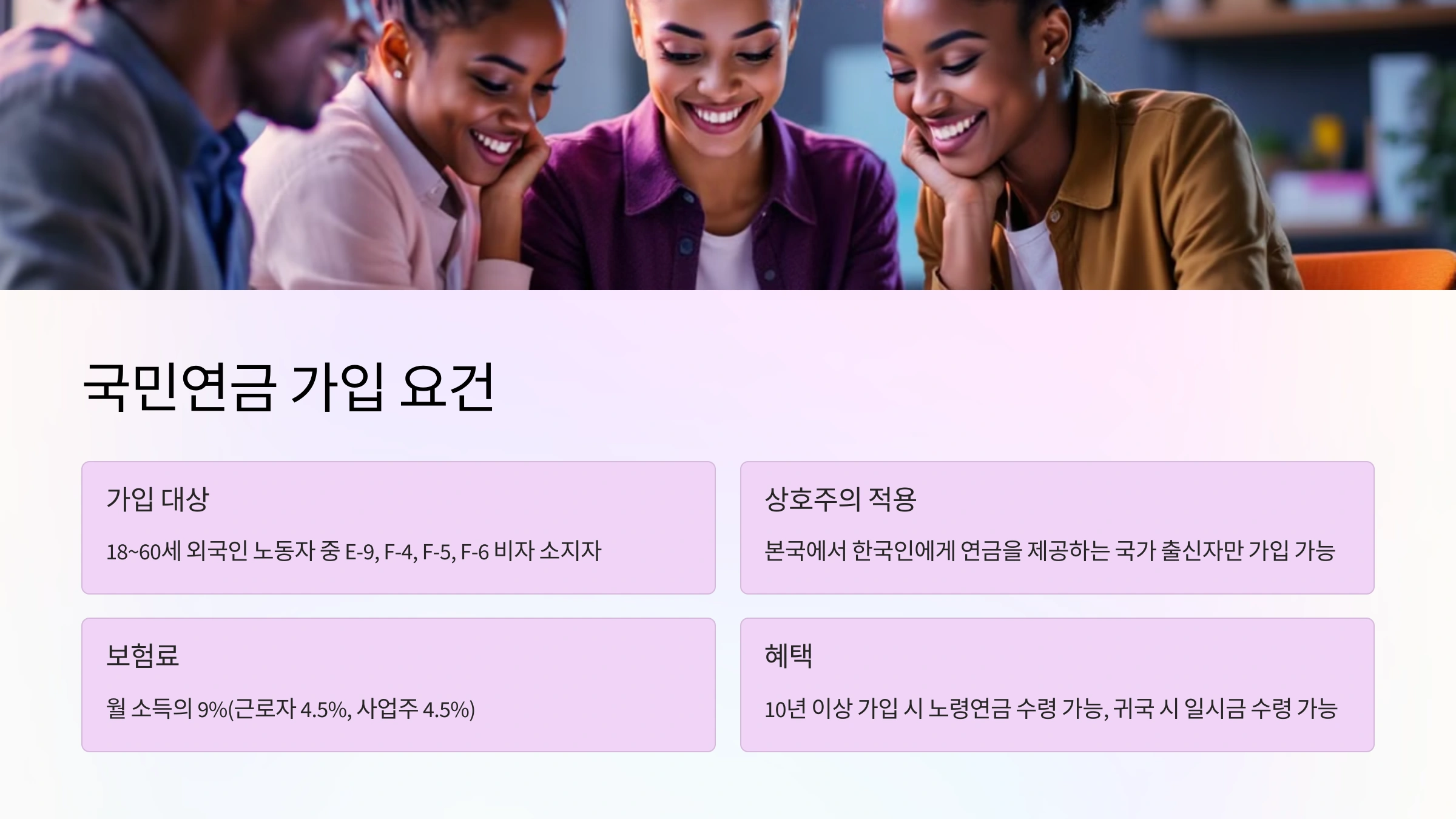 외국인 국민연금 가입조건