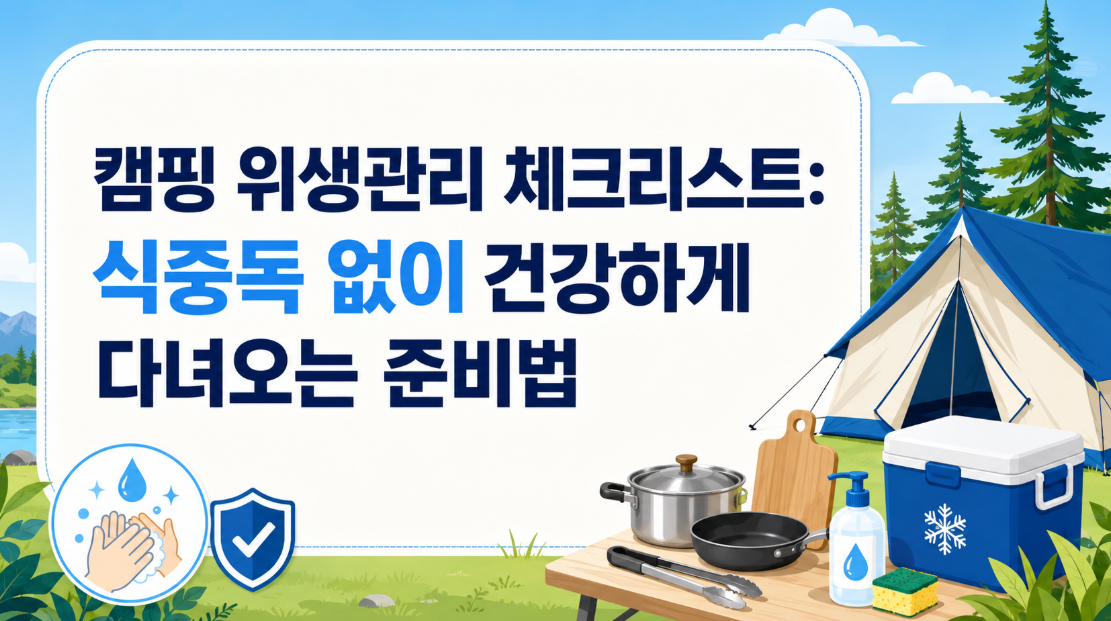 캠핑 위생관리 체크리스트: 식중독 없이 건강하게 다녀오는 준비법