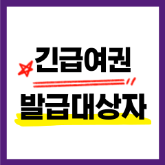 긴급여권발급대상자