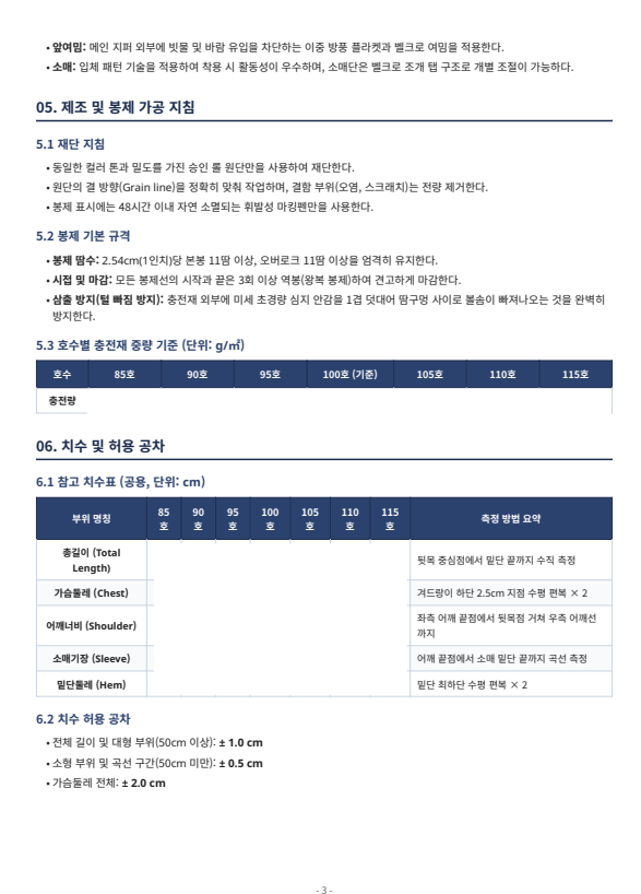 근무복 작성 예시