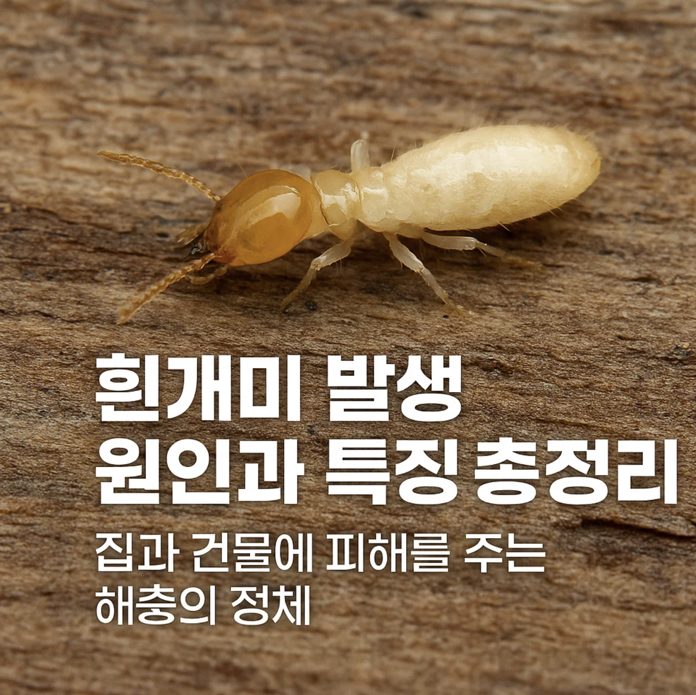 흰개미 발생 원인과 특징 총정리 – 집과 건물에 피해를 주는 해충의 정체