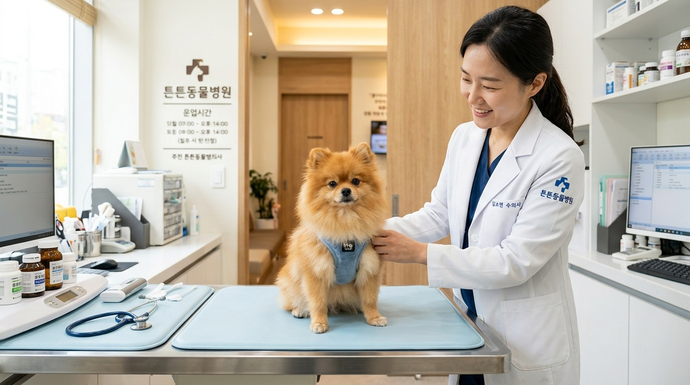 포메라니안 예방접종 병원 방문