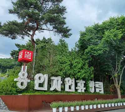 용인 자연휴양림 입구 