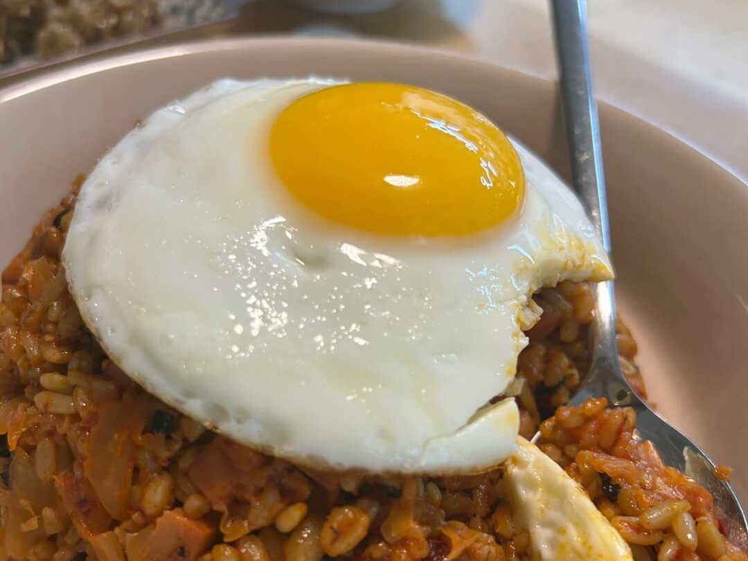 스팸 김치 볶음밥 (게란 후라이)
