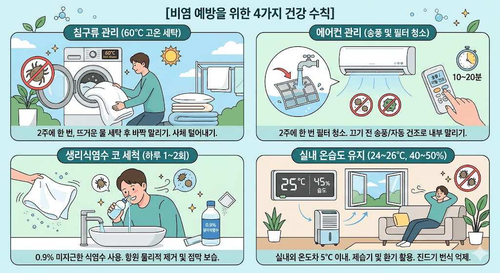 비염 예방을 위한 4가지 건강 수칙