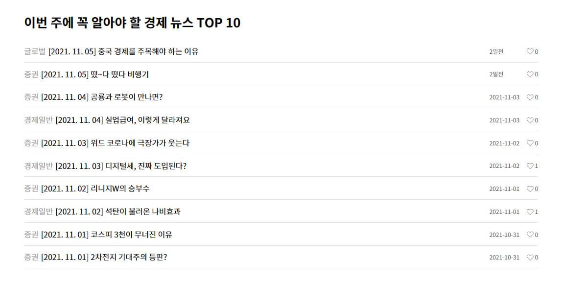 경제뉴스 TOP 10