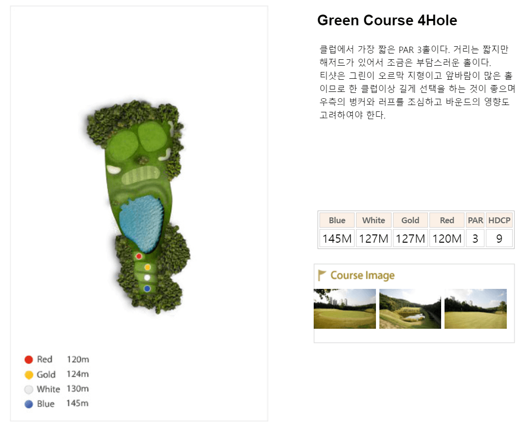 한성 CC 코스 공략도 22