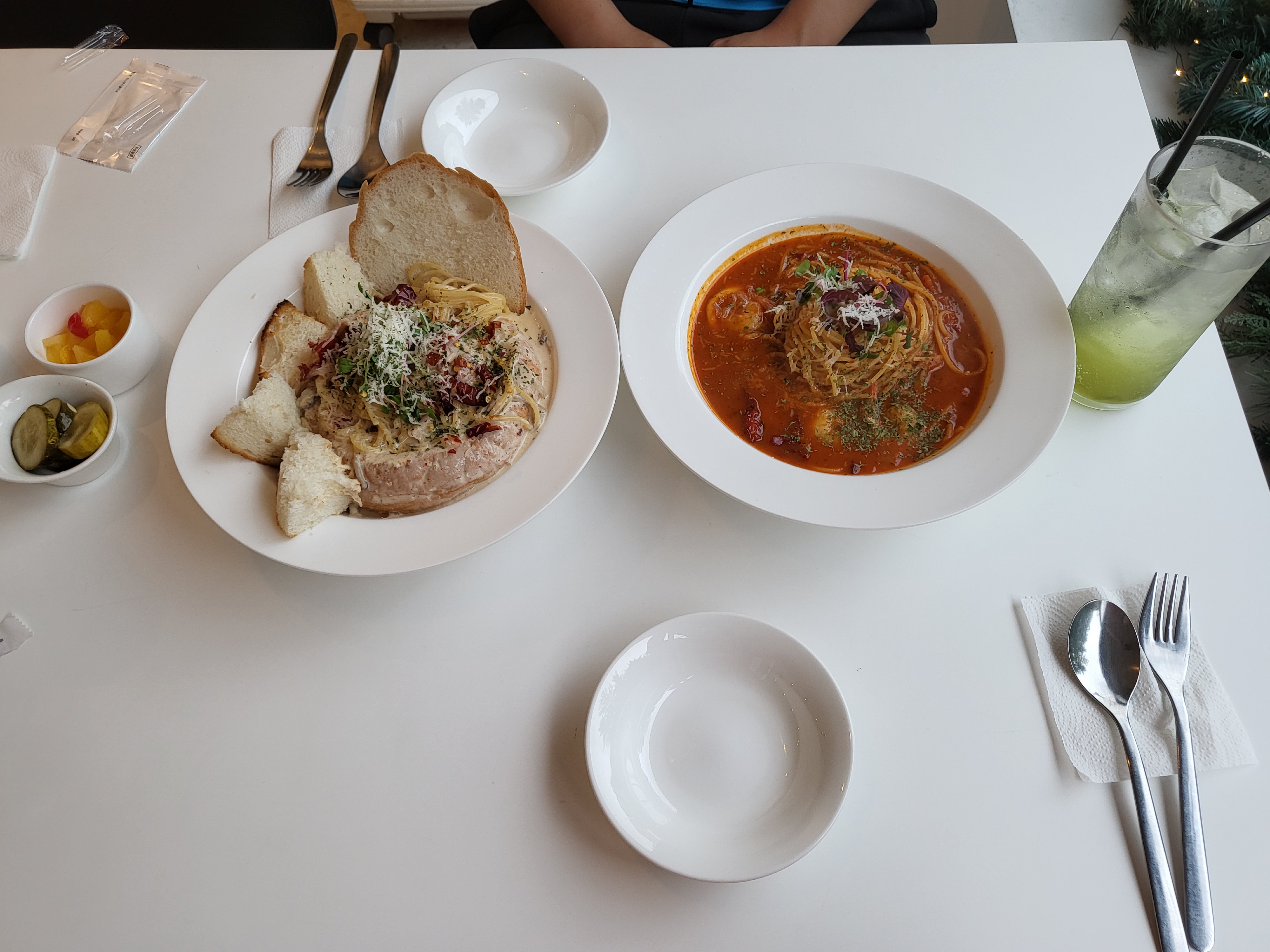 빠네파스타와 해장토마토 파스타