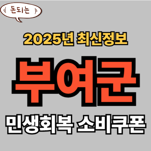 부여군 민생회복 소비쿠폰 신청 완벽 가이드