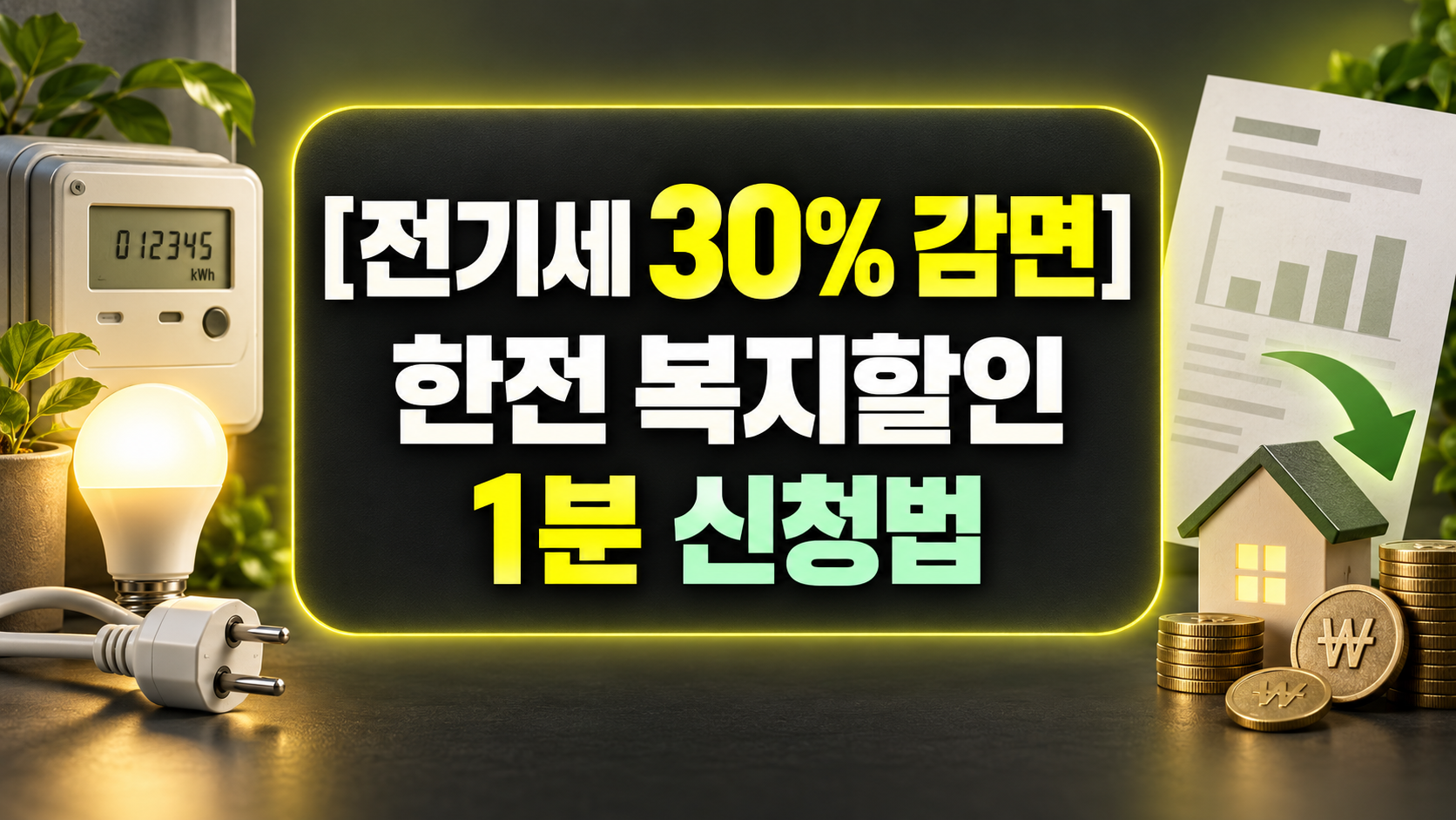[전기세 30% 감면] 출산가구부터 다자녀&middot;수급자까지 한전 복지할인 1분 신청법