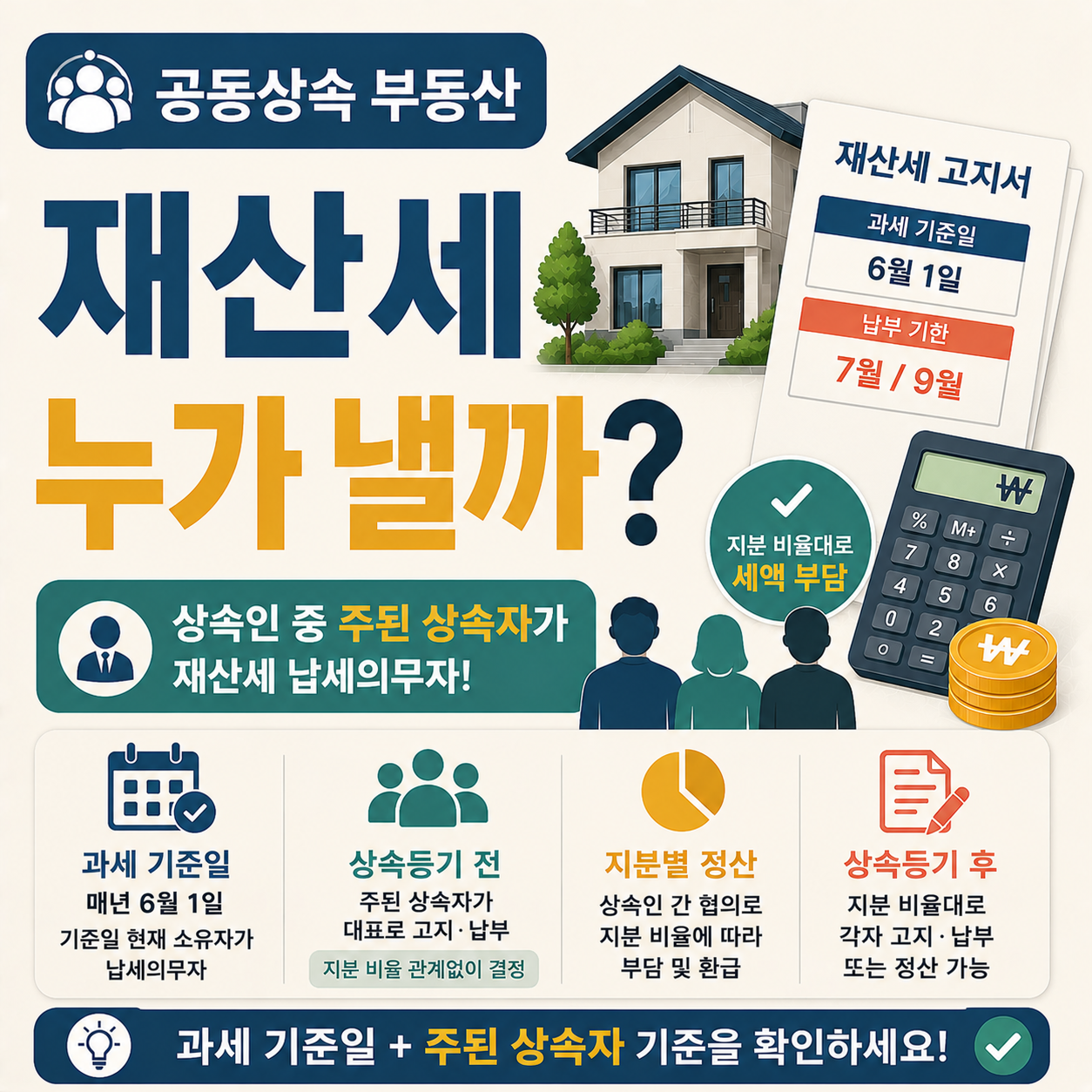 공동상속 부동산 재산세 납부 안내 이미지
