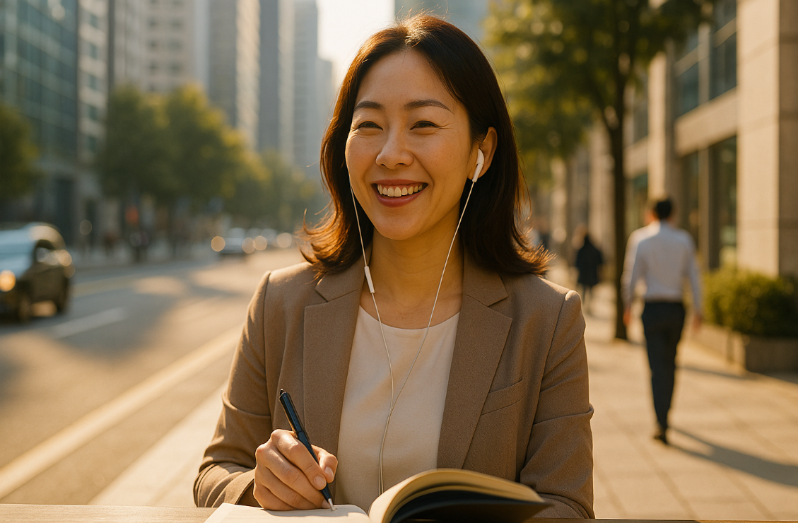 출근길의 여성 직장인