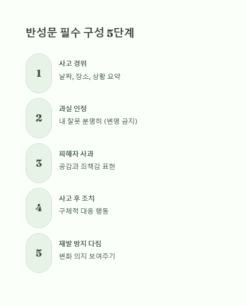 반성문 필수 구성 5단계