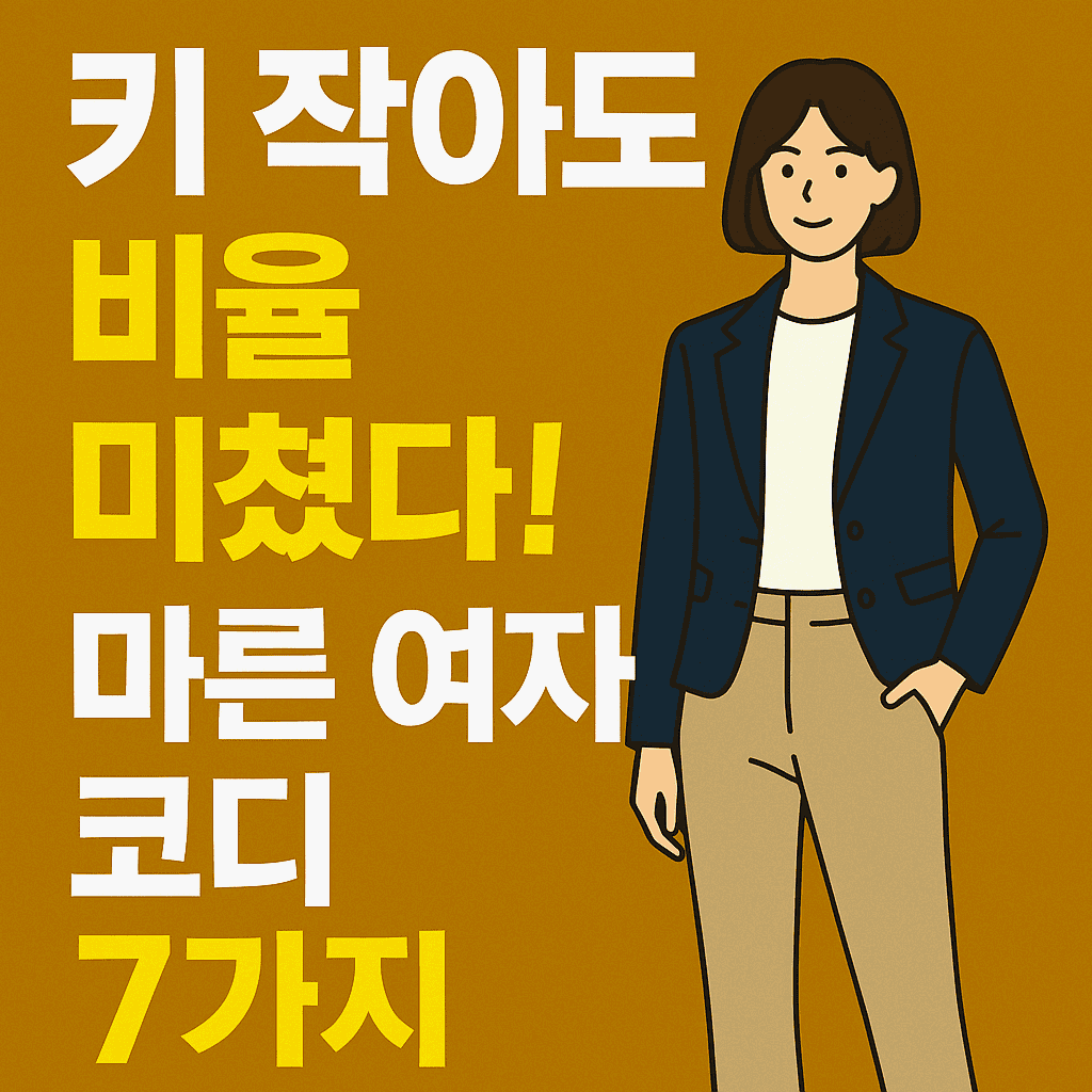 키 작아도 비율 미쳤다! 마른 여자 코디 7가지