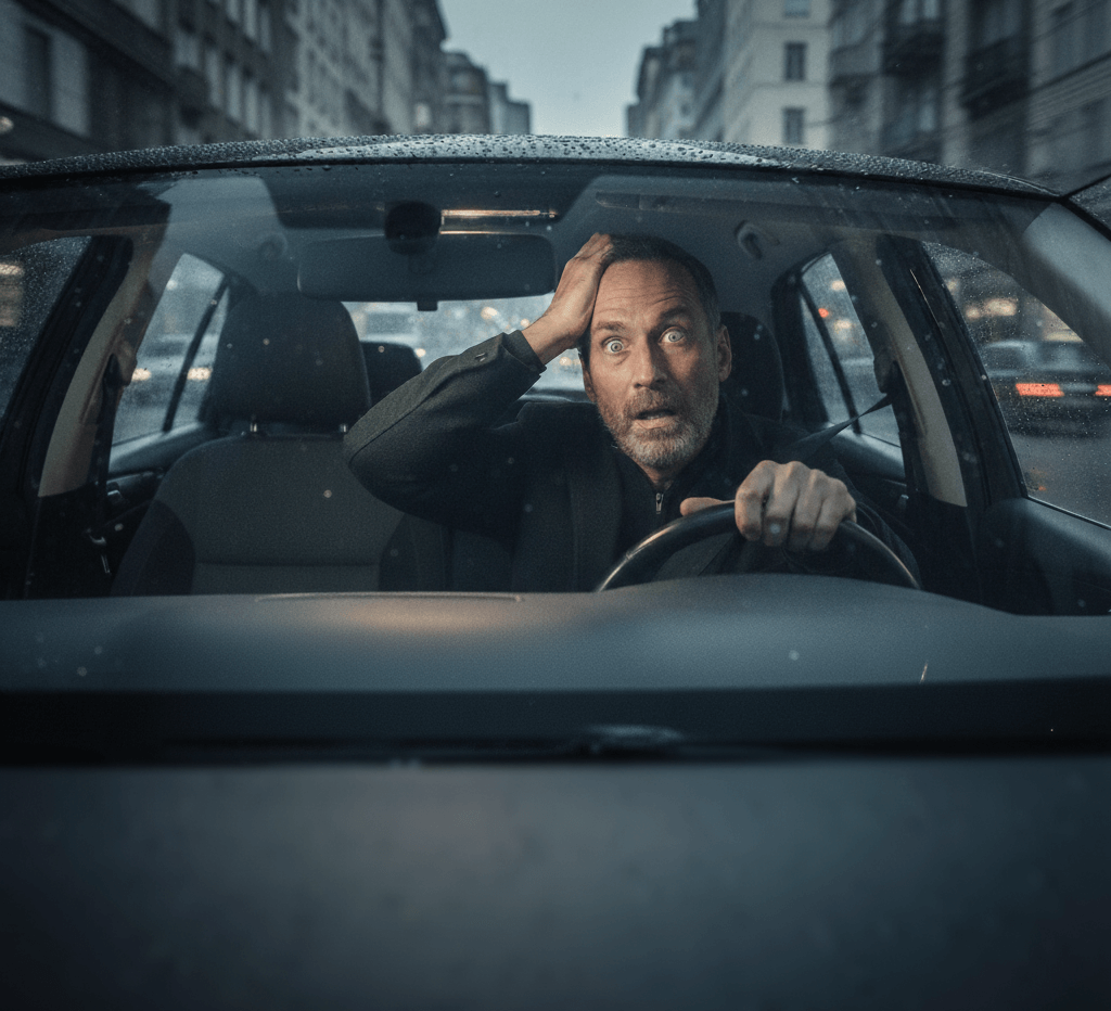 운전 중 눈이 멀어버린 남자