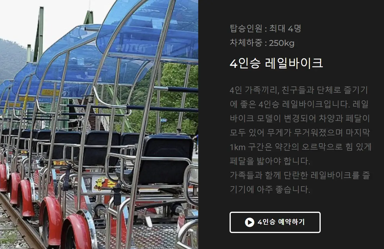 4인승 레일바이크