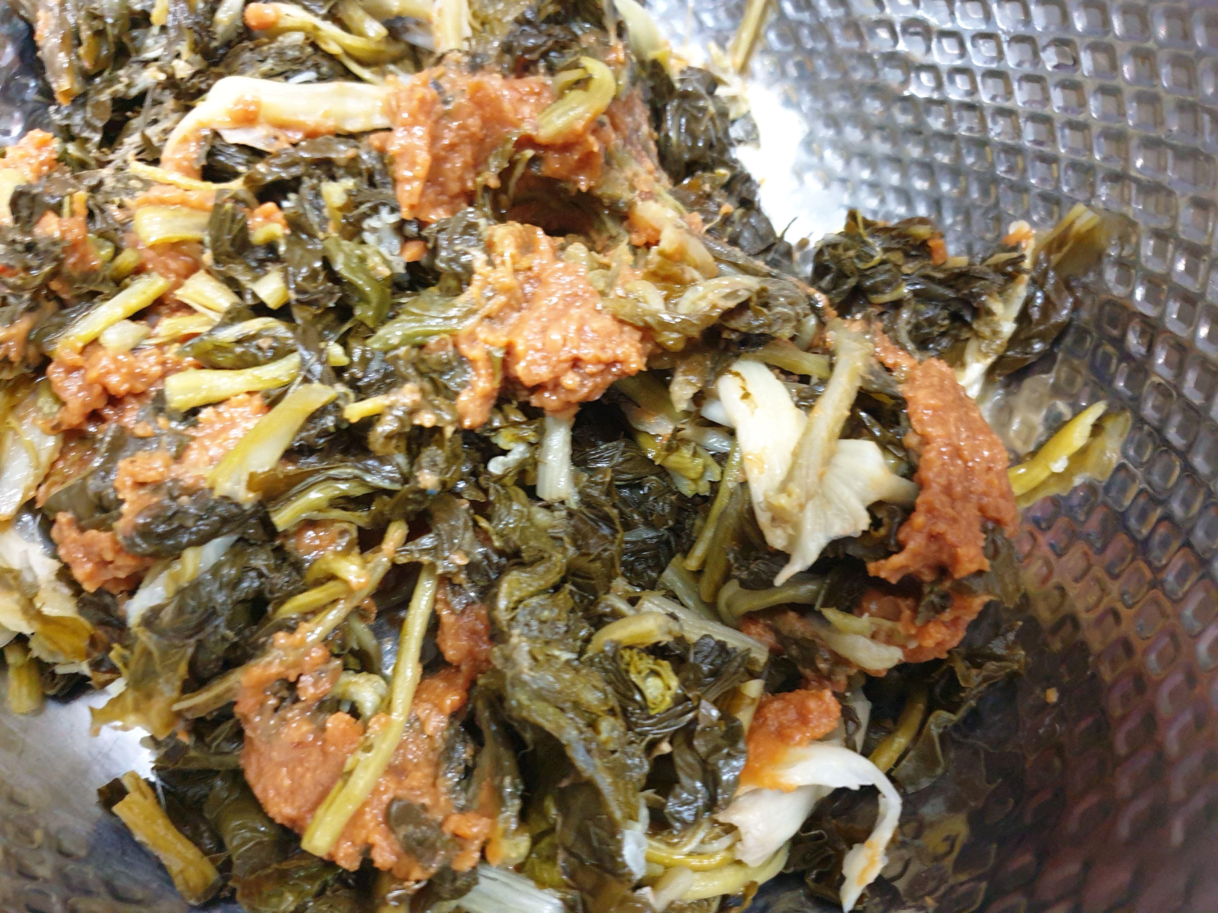 된장에 버물린 시래기