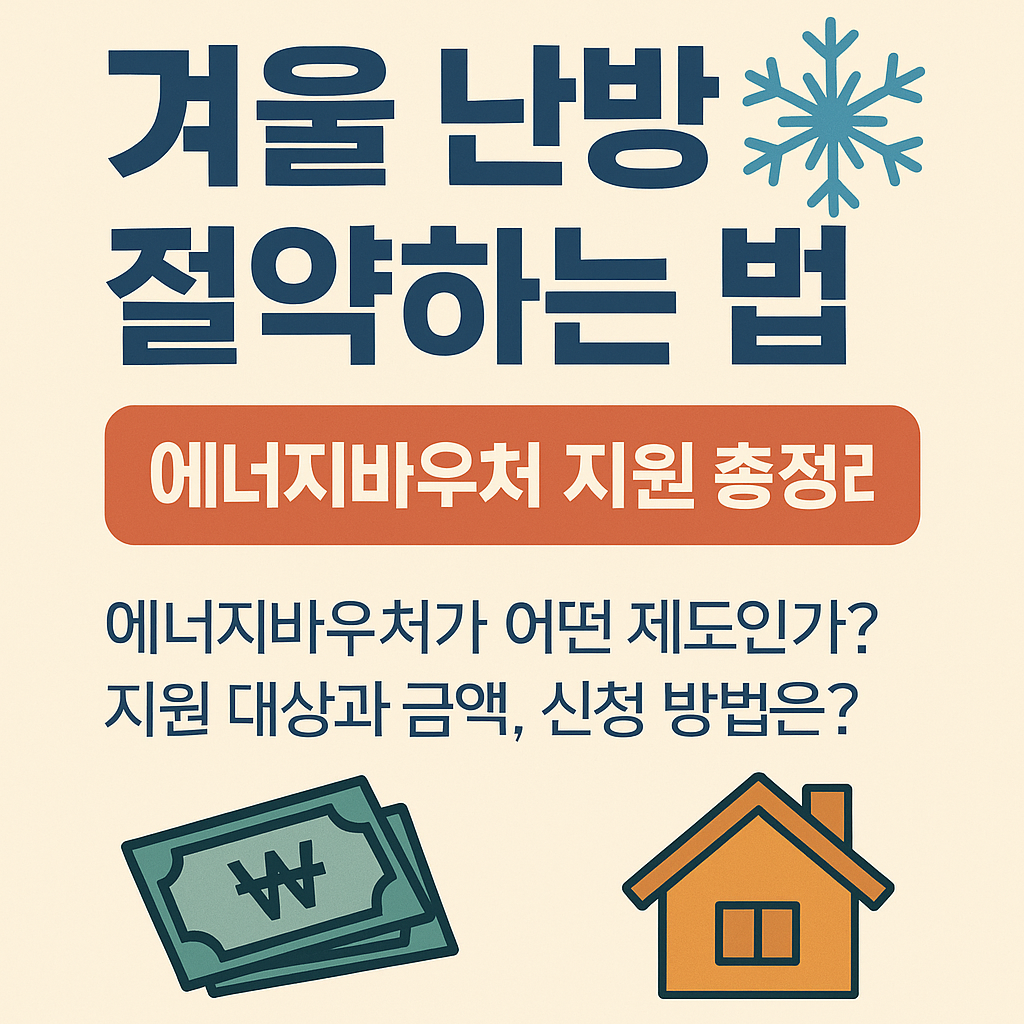 기초수급 다자녀가구 에너지바우처 지원|겨울 난방비 최대 70만원까지