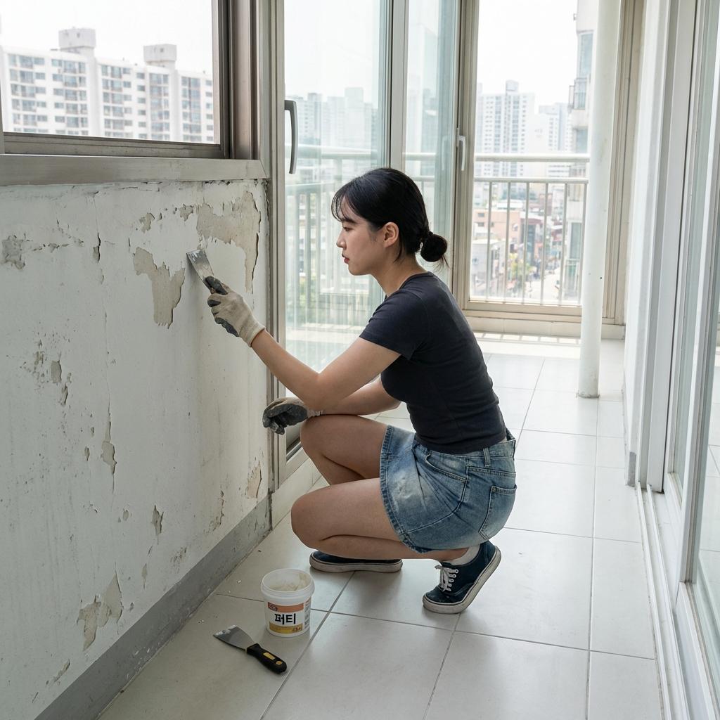 구축 아파트 베란다 셀프 페인팅