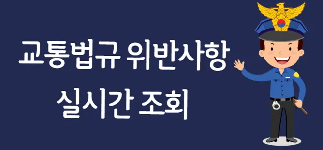 교통법규 위반사항 실시간 조회