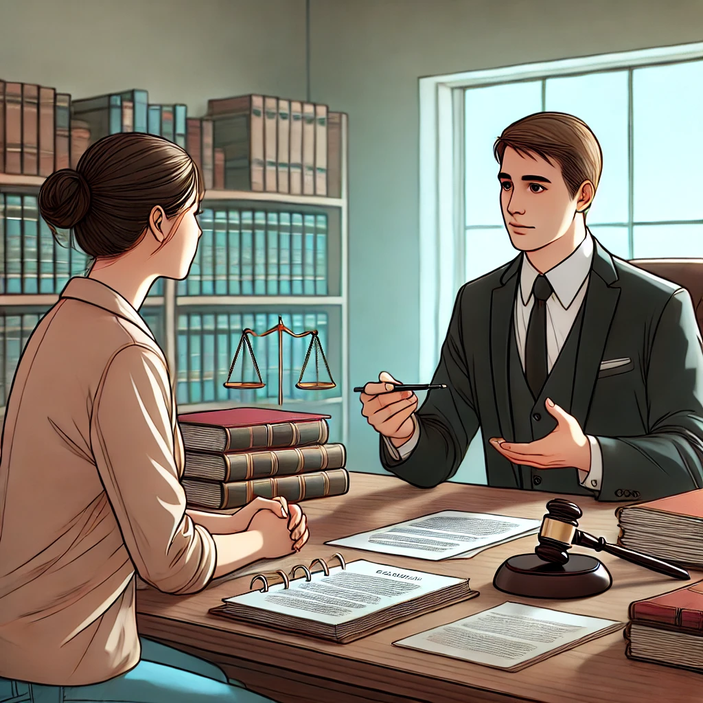 "상속분쟁으로 인한 법적 공방을 설명하는 그림"