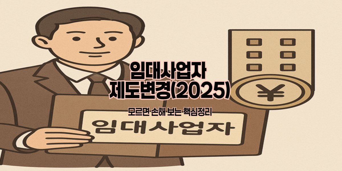 2025 임대사업자 제도변경｜모르면 손해 보는 핵심정리