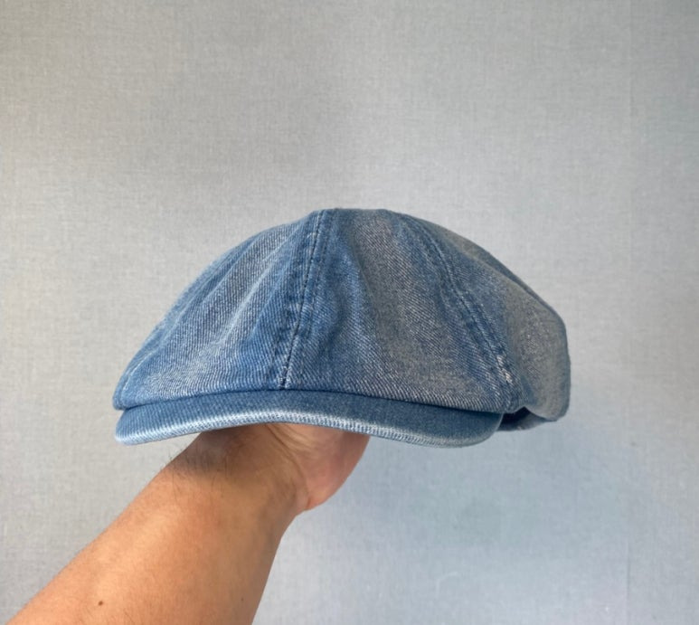 유니버셜 케미스트리 베레모 스톤 워싱 데님 헌팅캡 Washing Denim Banding Huntingcap