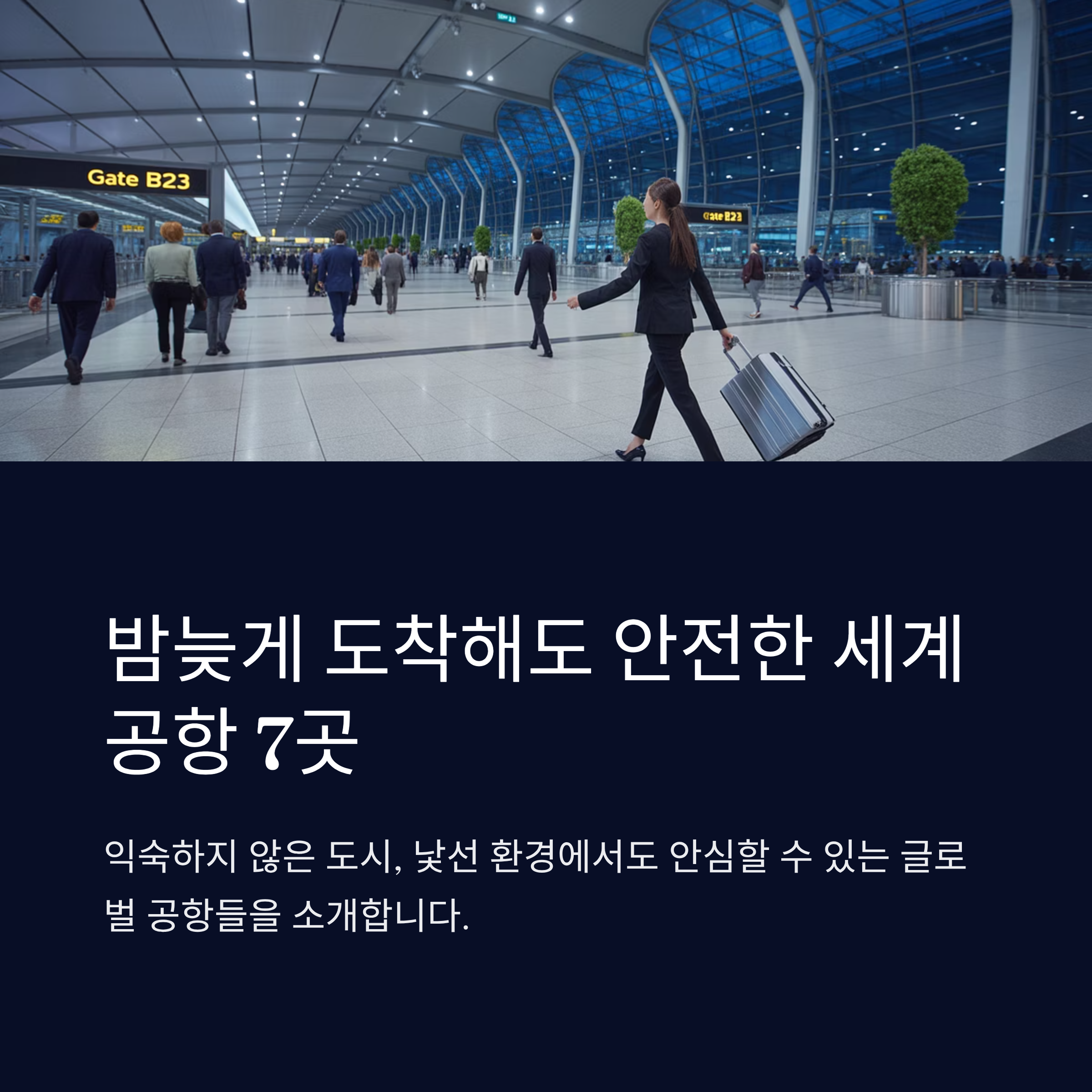 밤늦게 도착해도 안전한 세계 공항 7곳