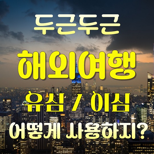 해외여행 시 유심/이심 어떻게 사용할까요?