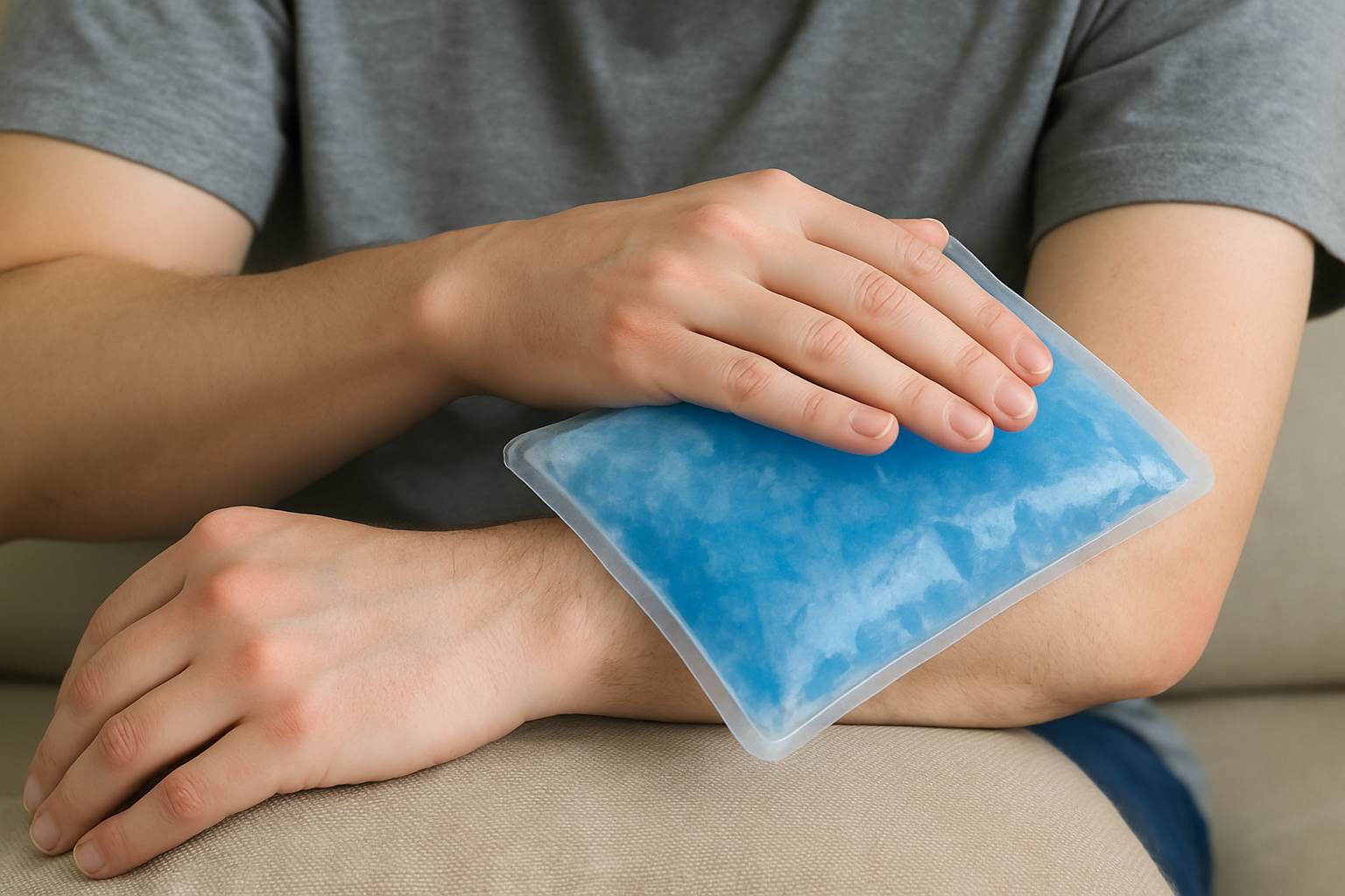 아이스팩을 활용한 냉찜질